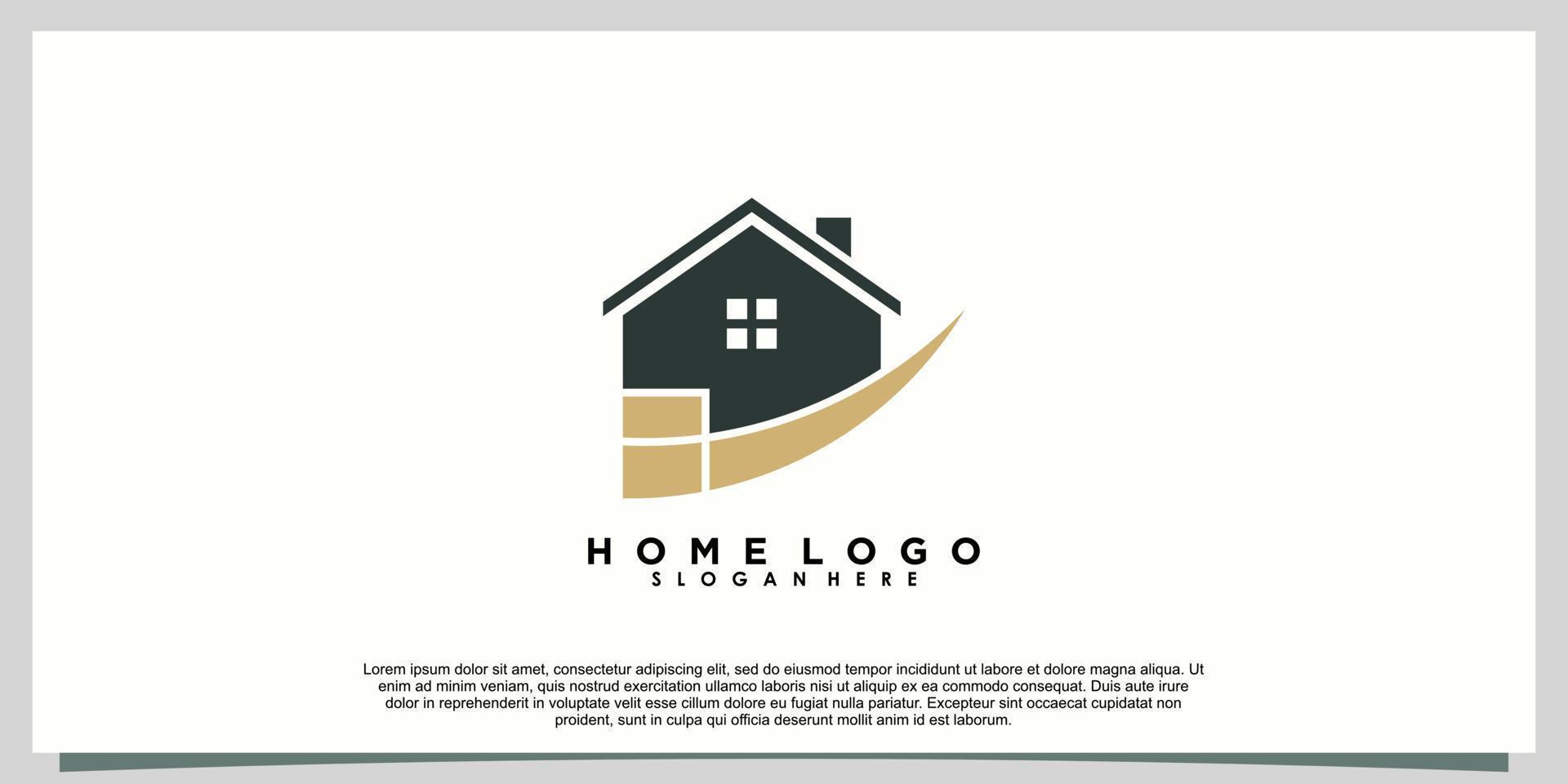 huis logo ontwerp met modern concept vector