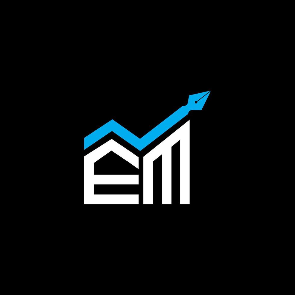 em brief logo creatief ontwerp met vector grafisch, em gemakkelijk en modern logo.