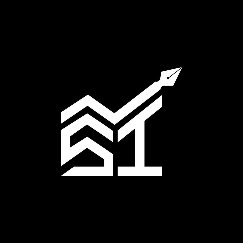 si letter logo creatief ontwerp met vectorafbeelding, si eenvoudig en modern logo. vector