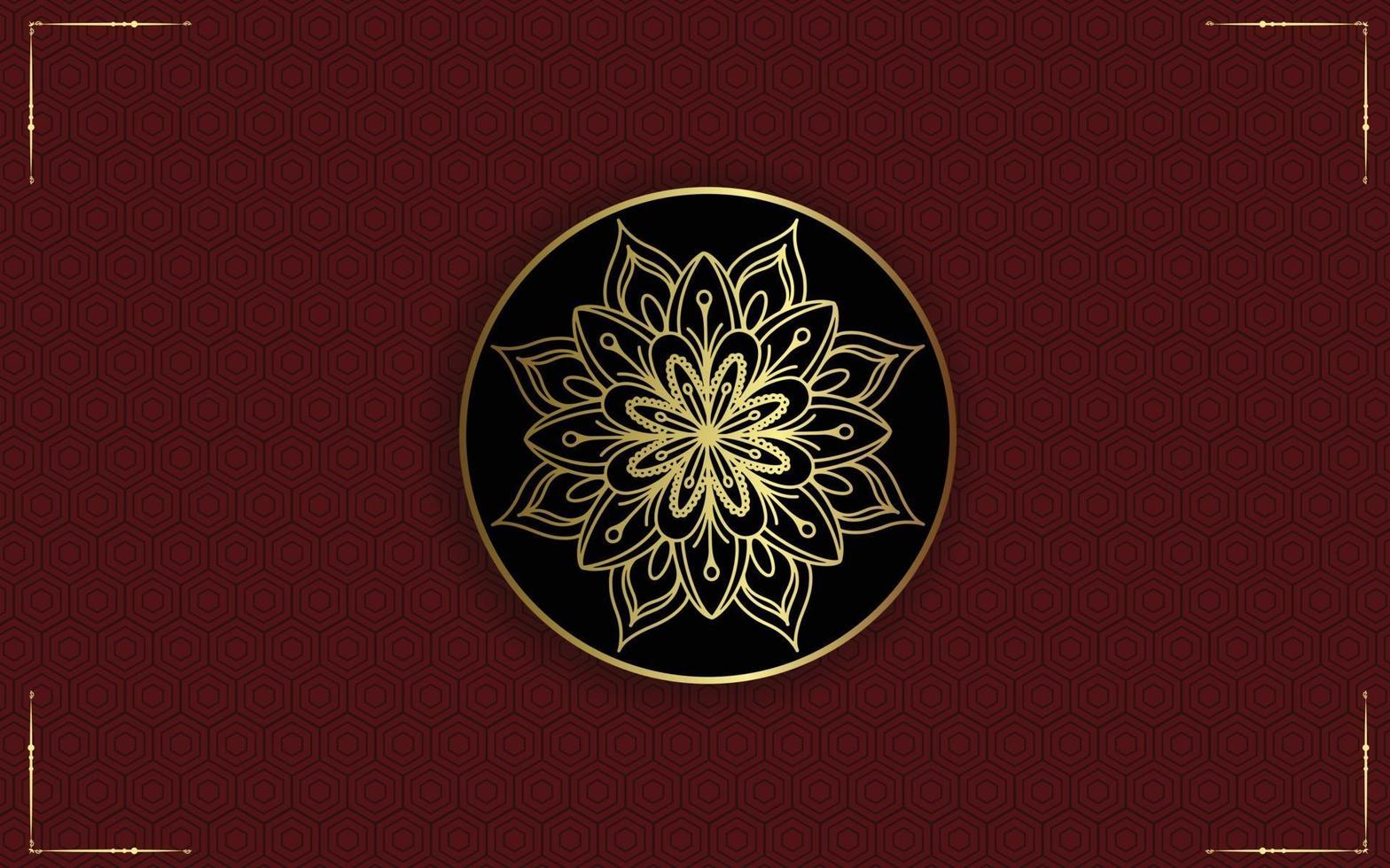 bloemen en mandala sier decoratief frame achtergrondluxe premium vector