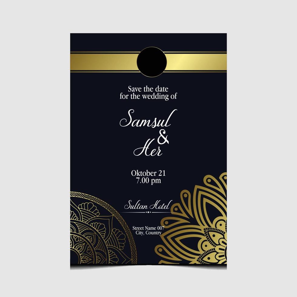 mandala-sjabloon met elegante, klassieke elementen. geweldig voor uitnodiging, flyer, menu, brochure, achtergrond Premium Vector