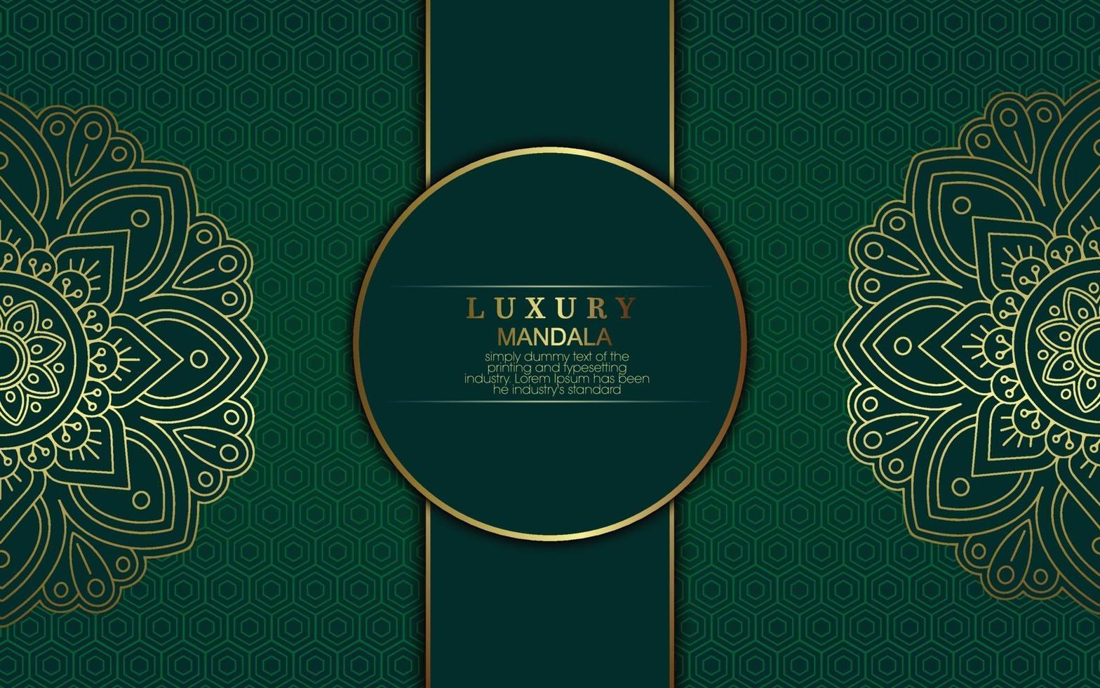 luxe mandala patroon achtergrond met gouden arabesque vector