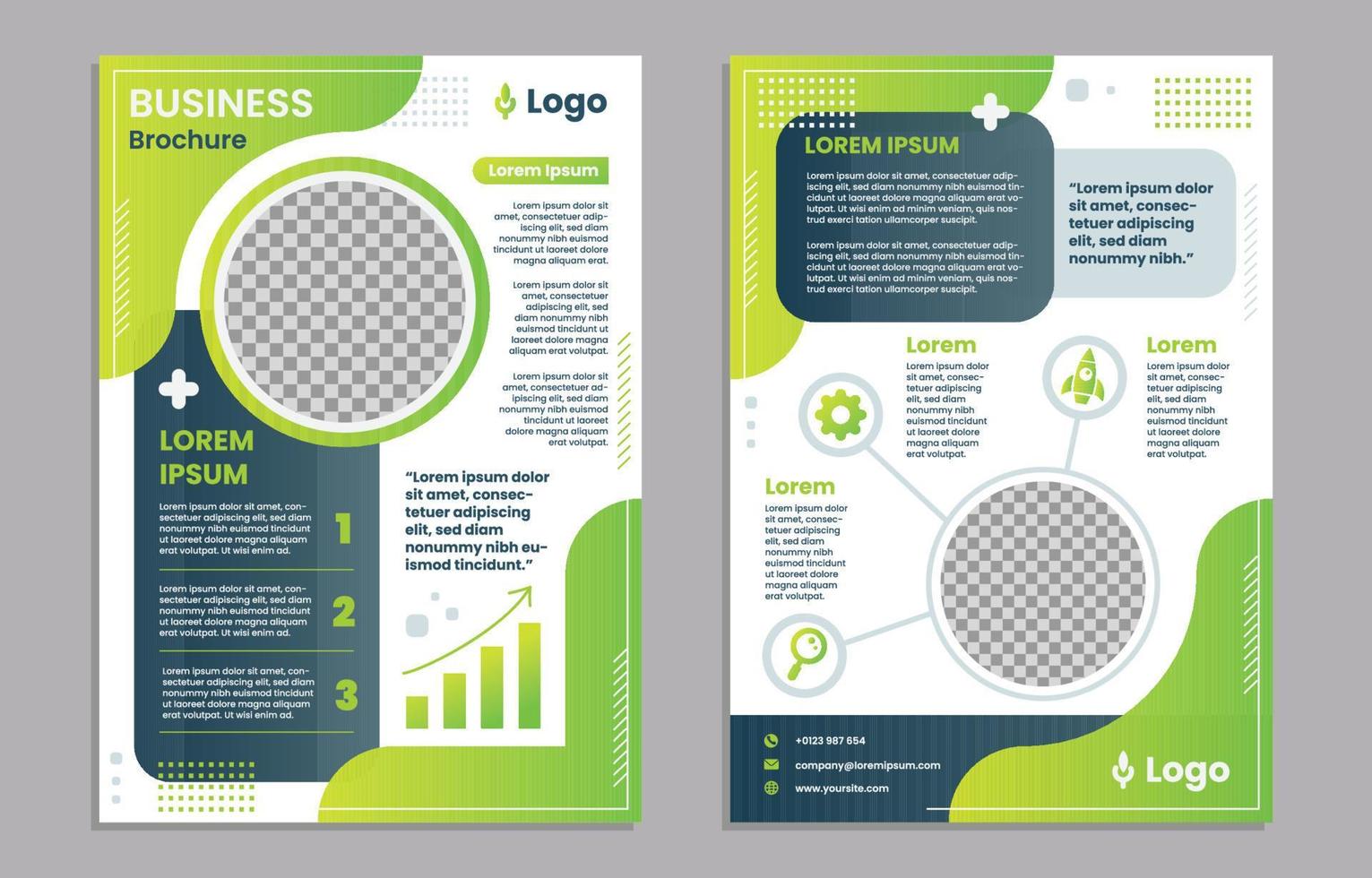 bedrijf essentieel elegant helling brochure ontwerp sjabloon vector