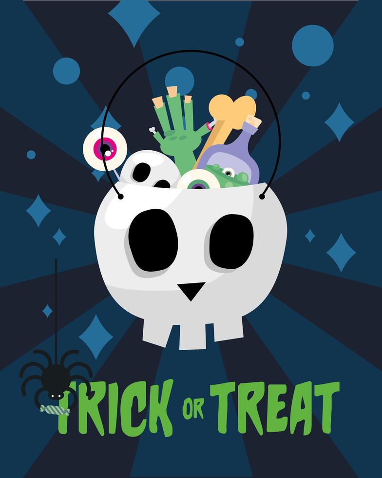 halloween trick or treat-feestbanner vector