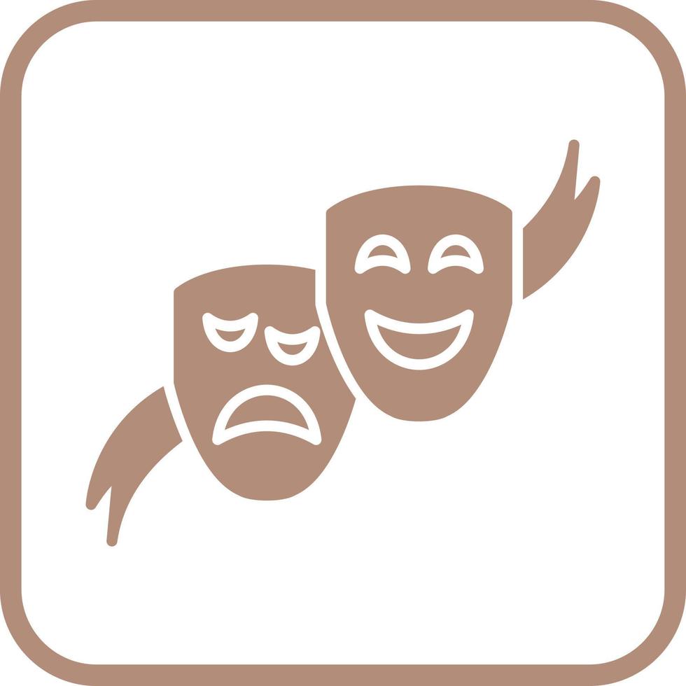 theater maskers vector icoon