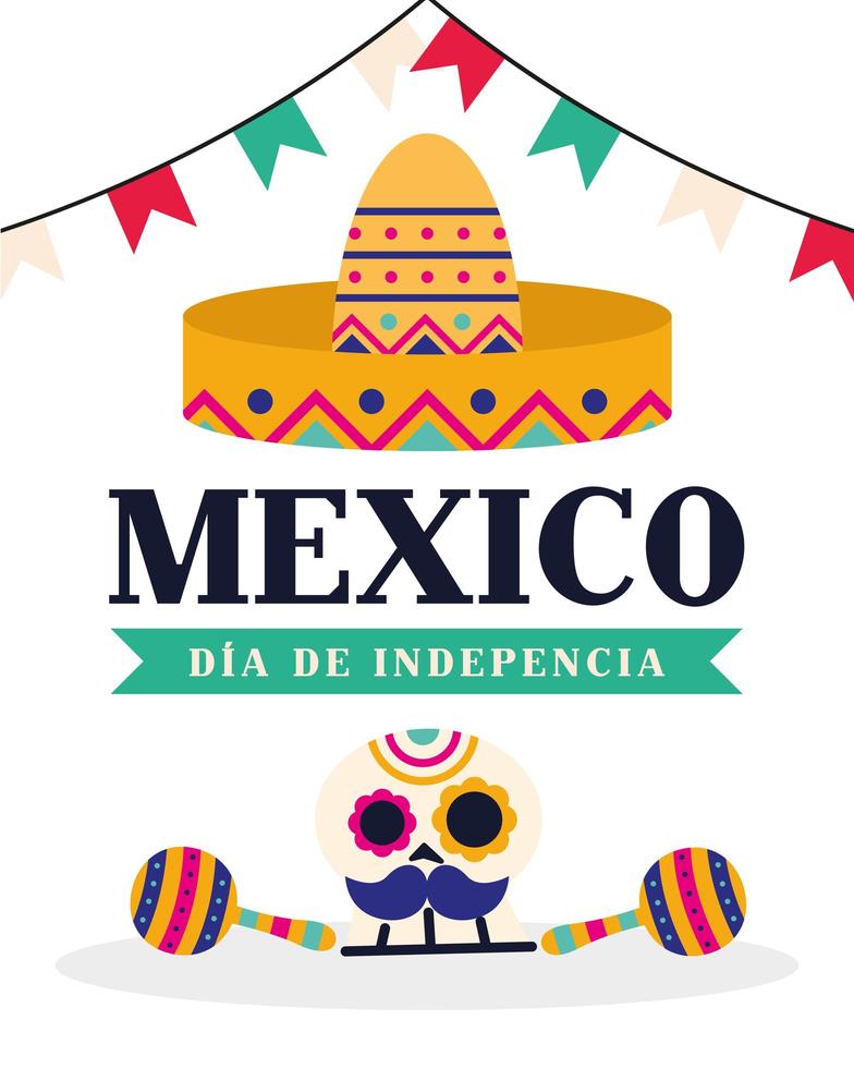 Mexicaanse onafhankelijkheidsdag banner vector