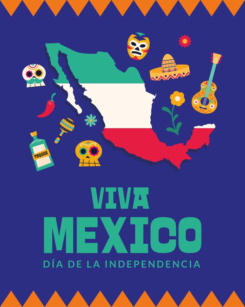 Mexicaanse onafhankelijkheidsdag banner vector