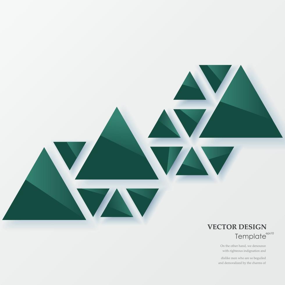 abstracte geometrische achtergrond met groene driehoeken. vector