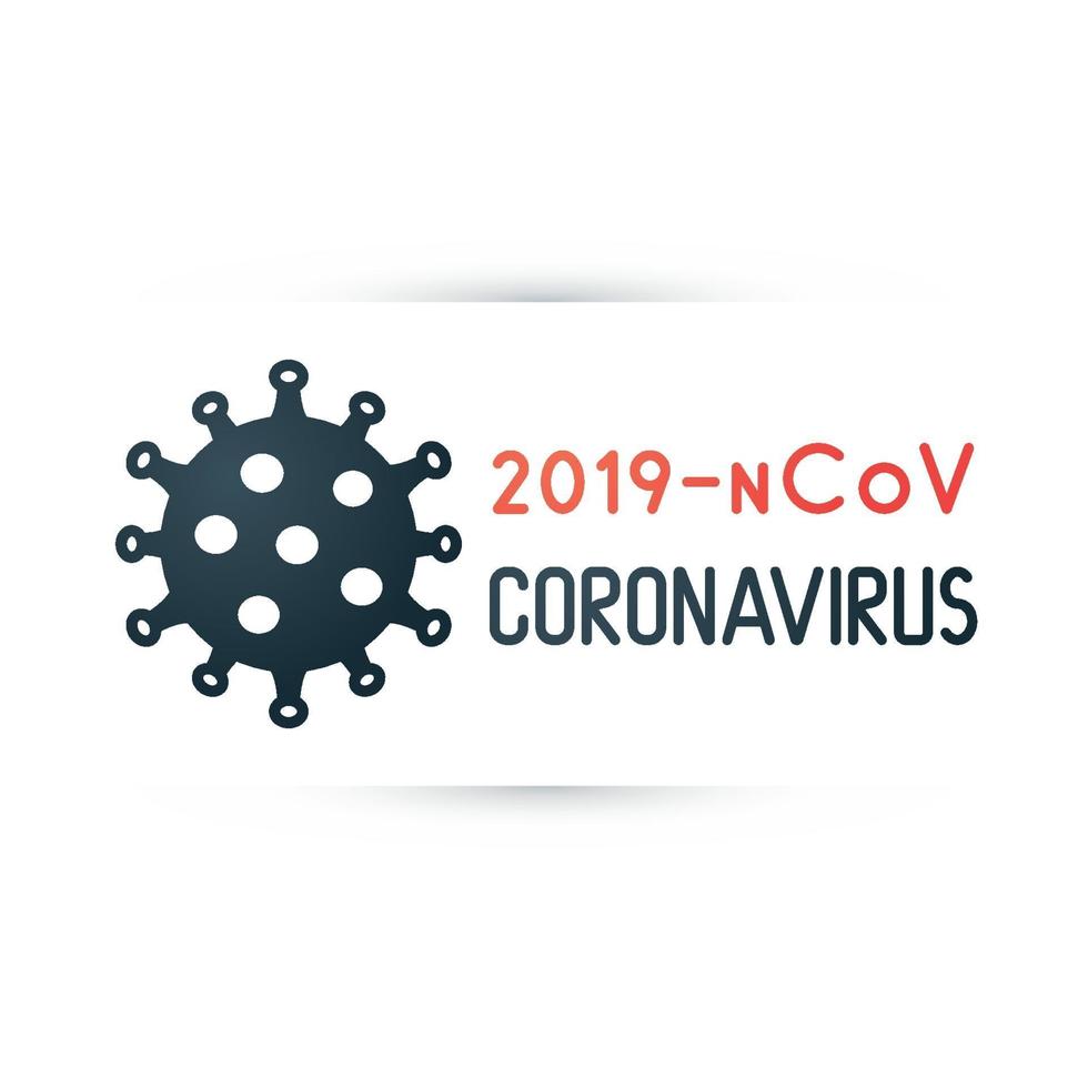 2019-ncov coronavirus concept typografieontwerp. nieuwe gevaarlijke virus vector banner.