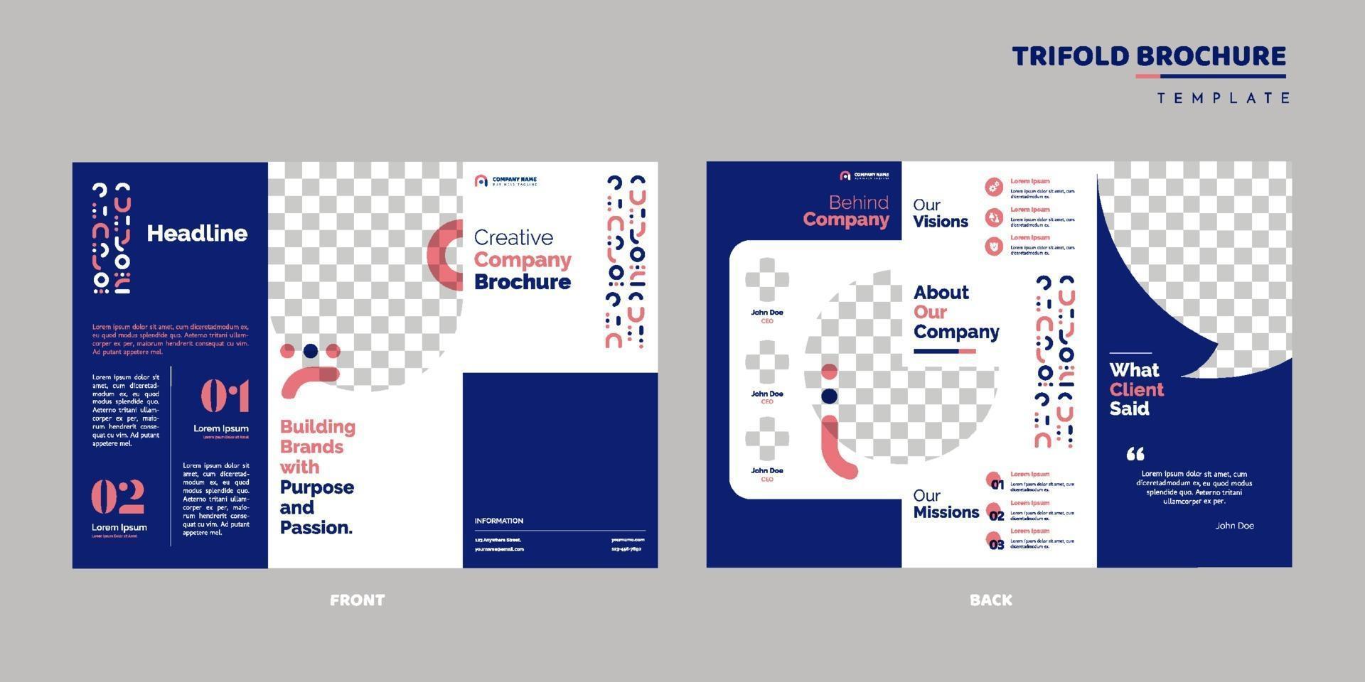 zakelijke driebladige brochure ontwerpsjabloon vector