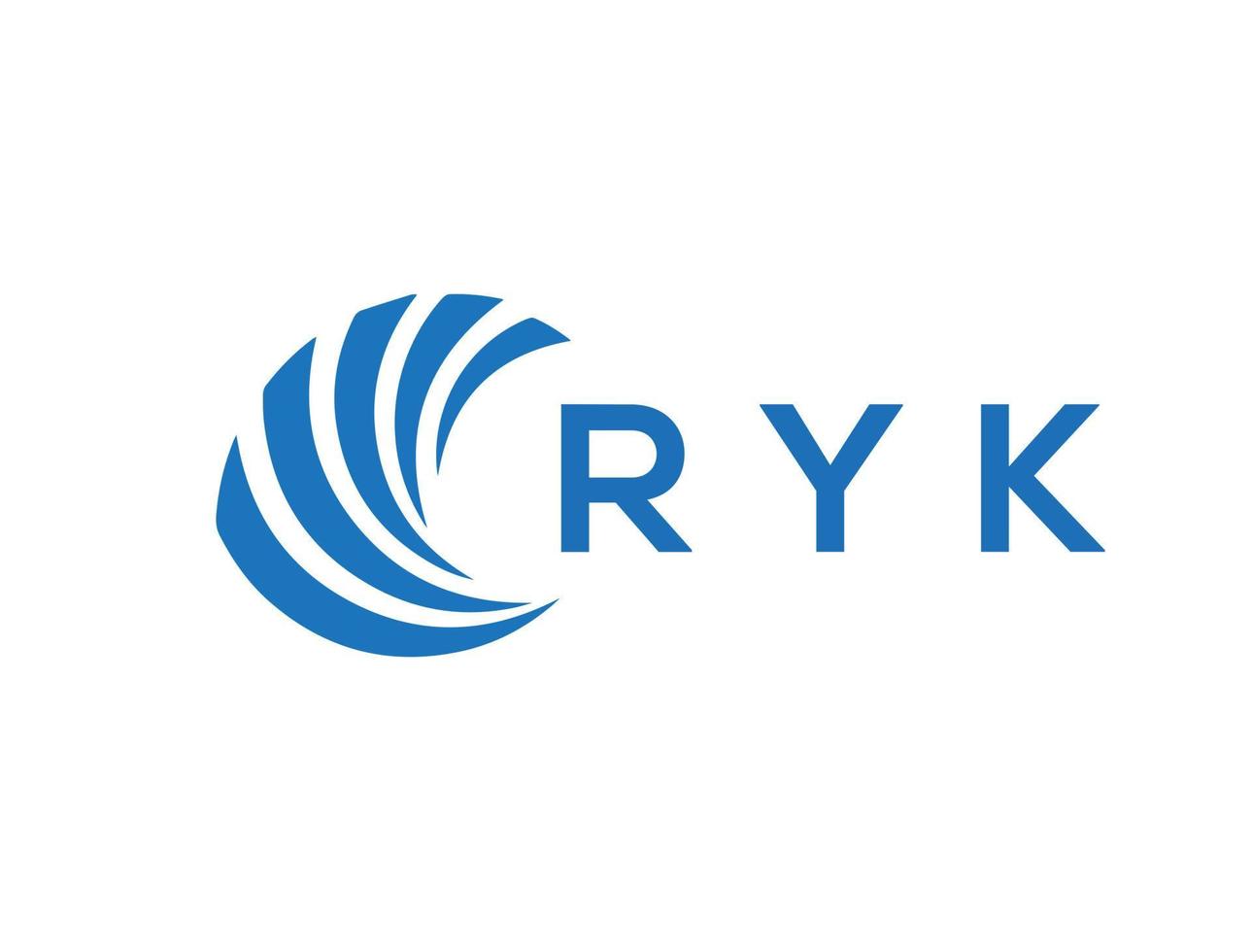 ryk brief logo ontwerp Aan wit achtergrond. ryk creatief cirkel brief logo concept. ryk brief ontwerp. vector