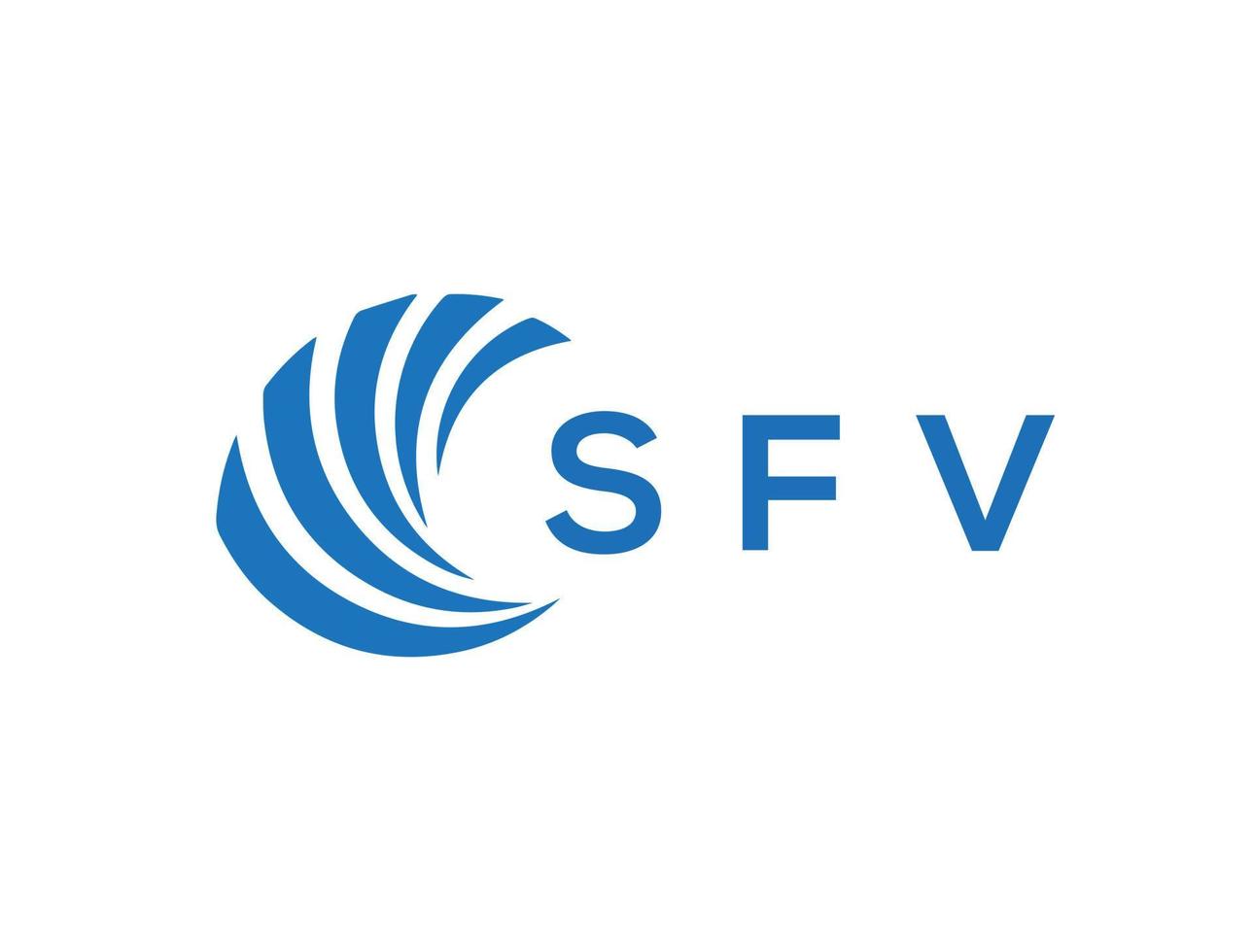 sfv brief logo ontwerp Aan wit achtergrond. sfv creatief cirkel brief logo concept. sfv brief ontwerp. vector