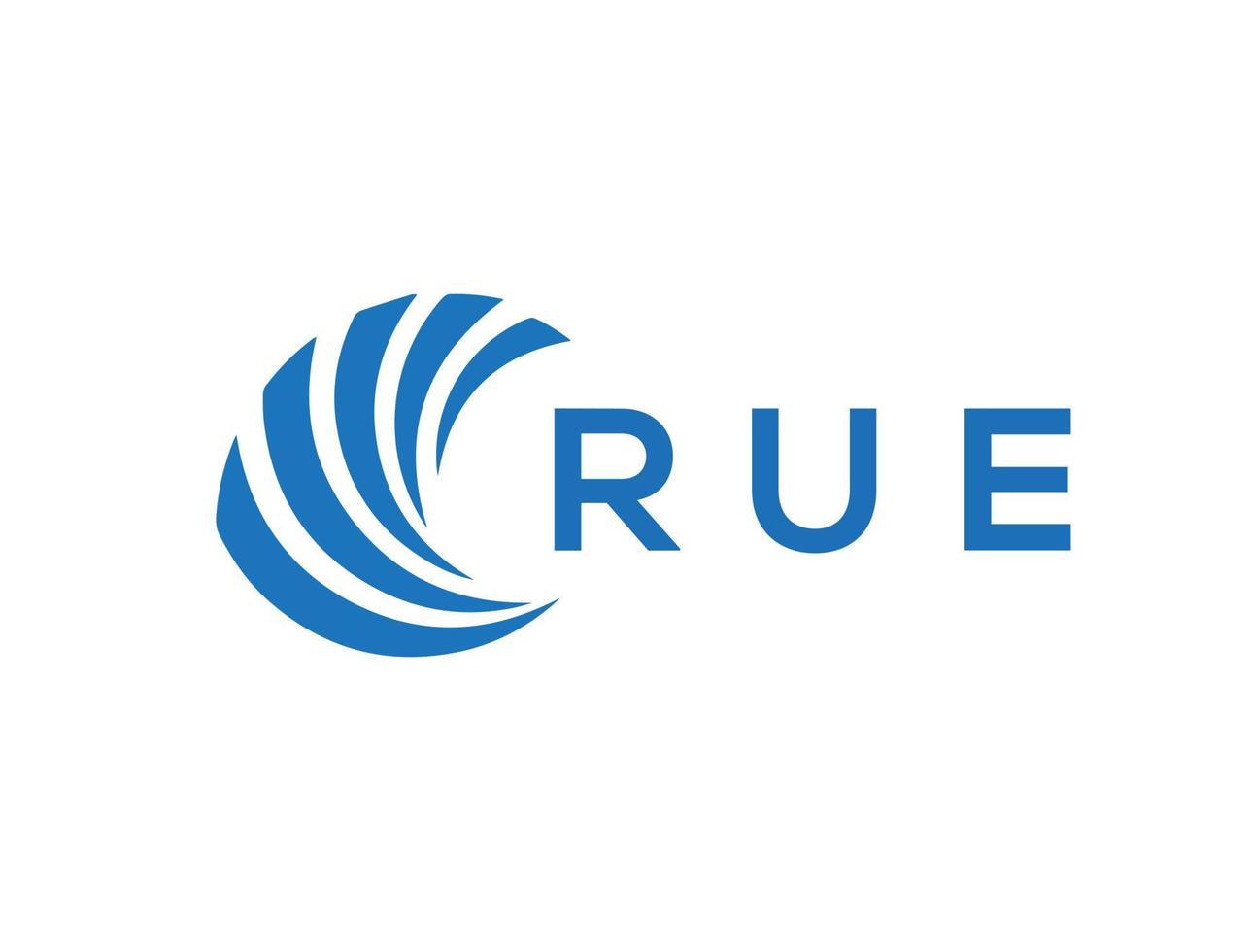 rue brief logo ontwerp Aan wit achtergrond. rue creatief cirkel brief logo concept. rue brief ontwerp. vector