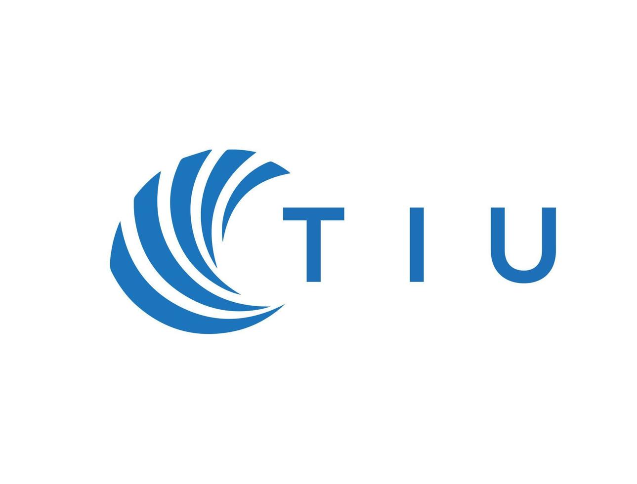 tiu brief logo ontwerp Aan wit achtergrond. tiu creatief cirkel brief logo concept. tiu brief ontwerp. vector