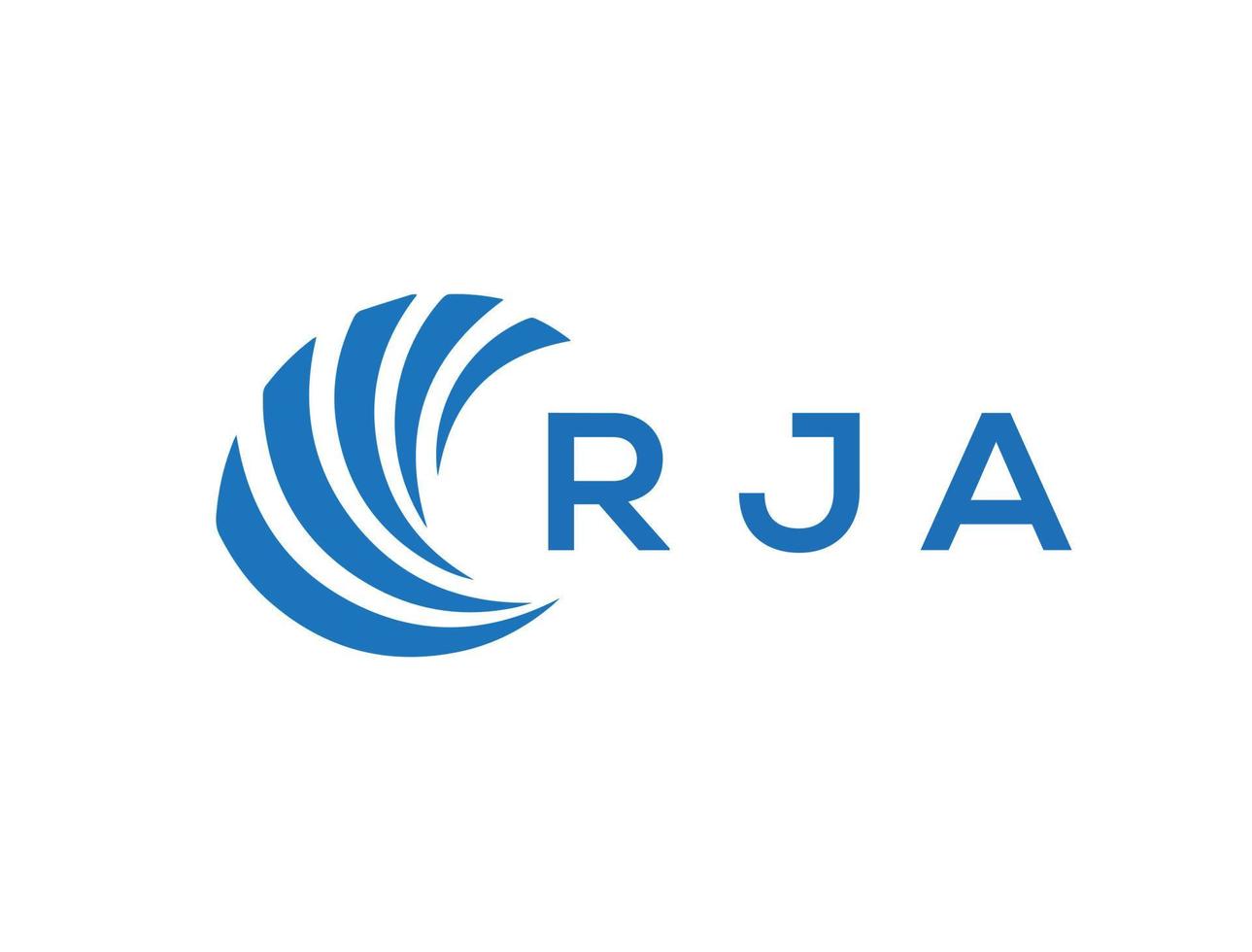 rja brief logo ontwerp Aan wit achtergrond. rja creatief cirkel brief logo concept. rja brief ontwerp. vector