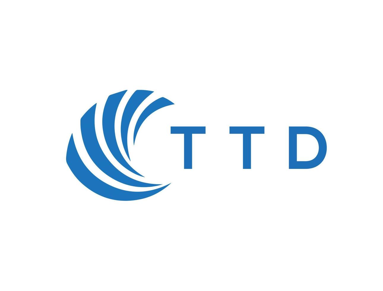 ttd brief logo ontwerp Aan wit achtergrond. ttd creatief cirkel brief logo concept. ttd brief ontwerp. vector