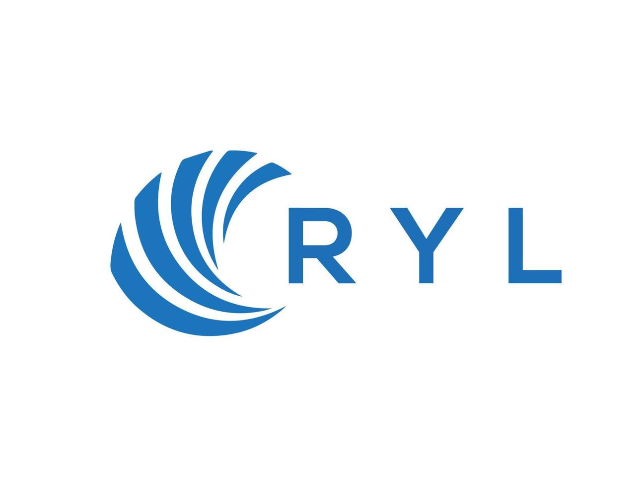 ryl brief logo ontwerp Aan wit achtergrond. ryl creatief cirkel brief logo concept. ryl brief ontwerp. vector