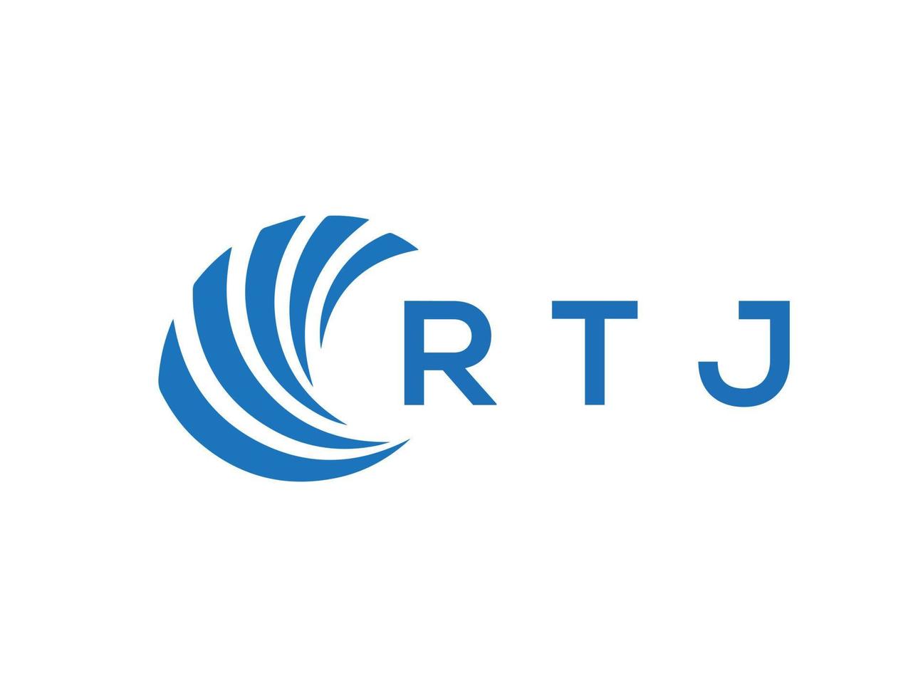 rtj brief logo ontwerp Aan wit achtergrond. rtj creatief cirkel brief logo concept. rtj brief ontwerp. vector