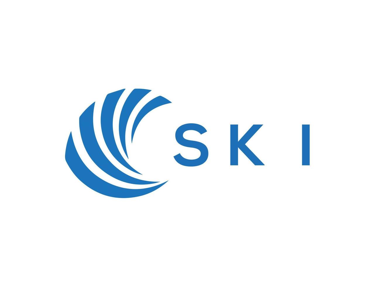 ski brief logo ontwerp Aan wit achtergrond. ski creatief cirkel brief logo concept. ski brief ontwerp. vector