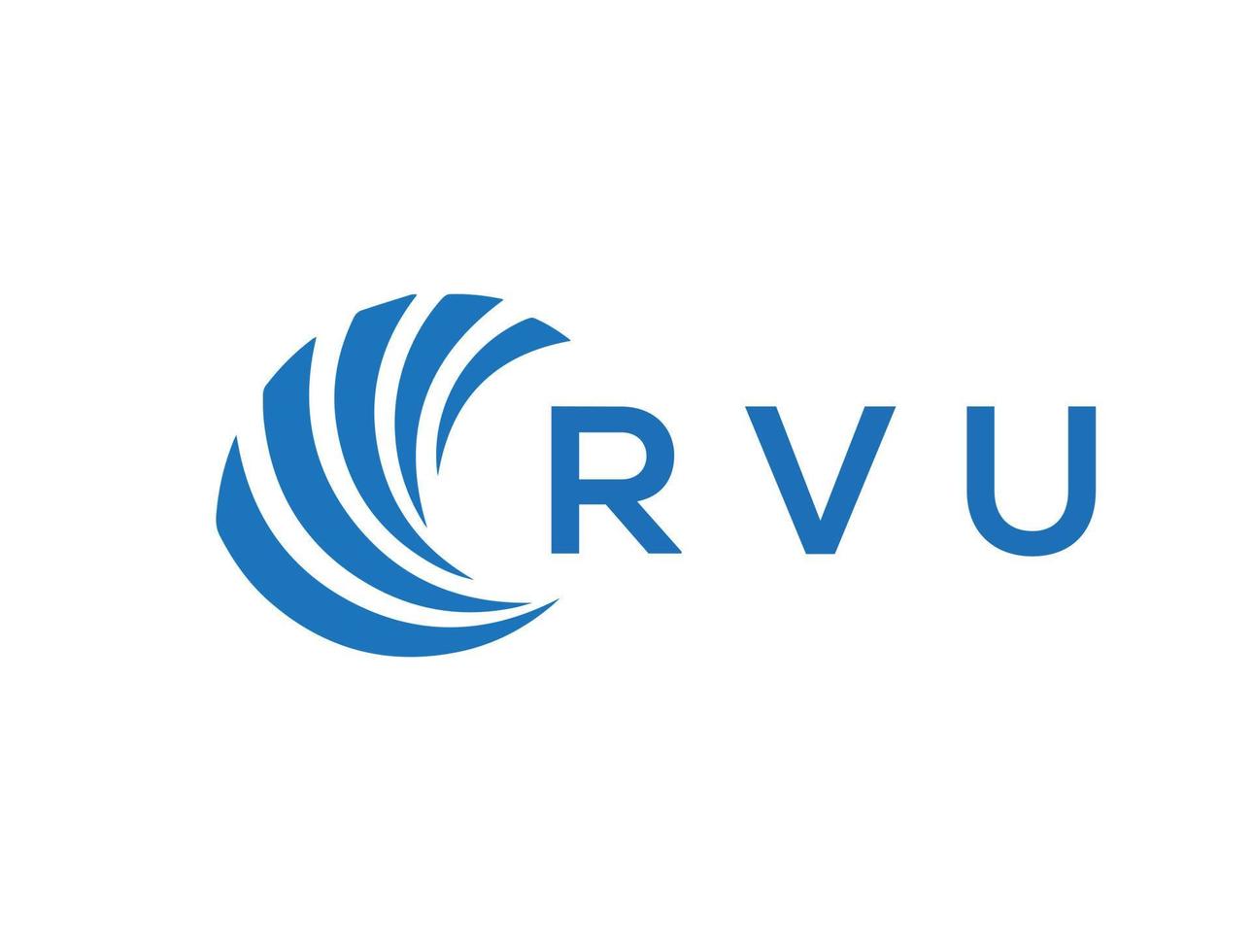 rvu brief logo ontwerp Aan wit achtergrond. rvu creatief cirkel brief logo concept. rvu brief ontwerp. vector
