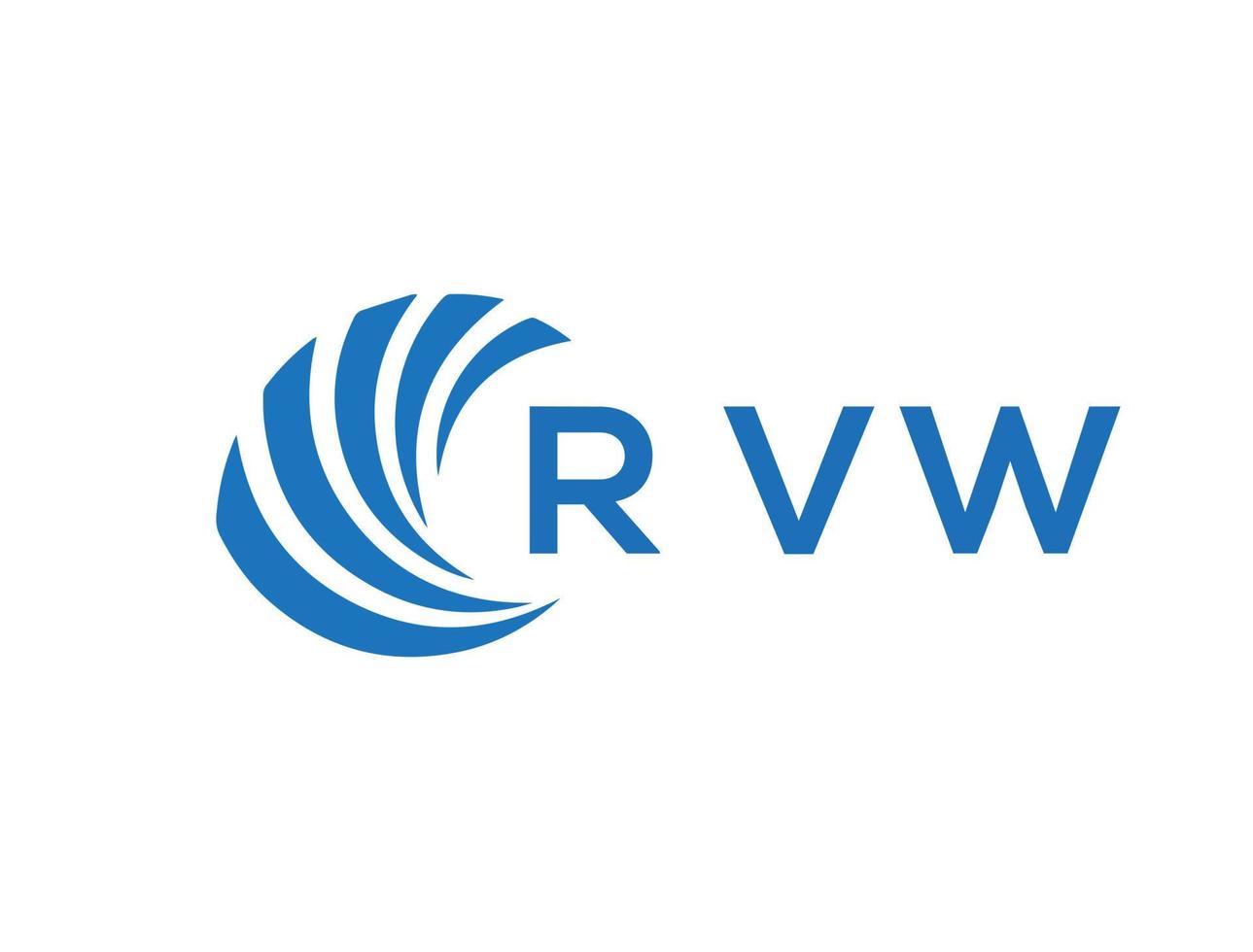 rvw brief logo ontwerp Aan wit achtergrond. rvw creatief cirkel brief logo concept. rvw brief ontwerp. vector