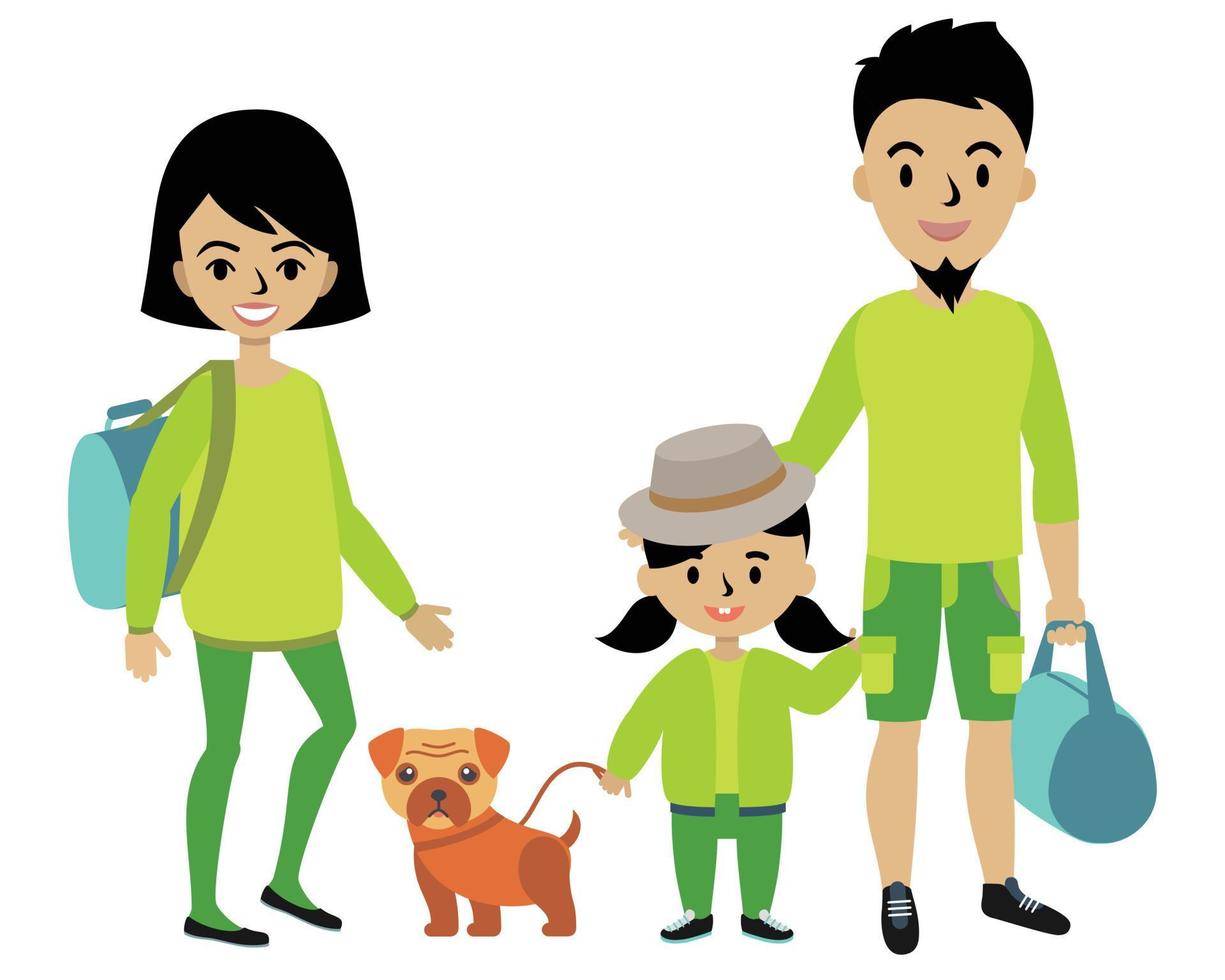 gelukkige familie cartoon afbeelding vector