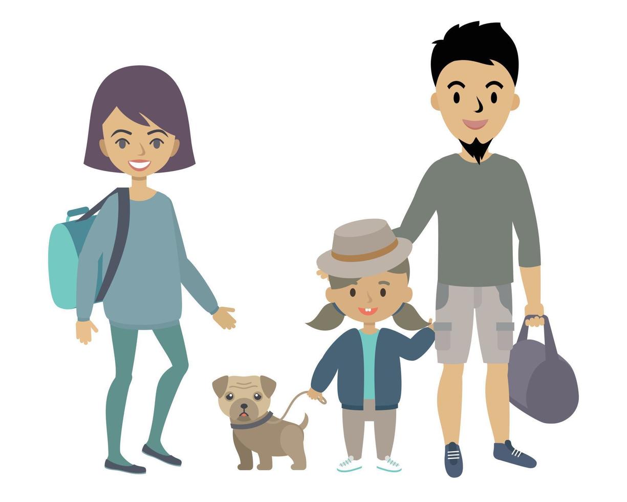 vector familie tekenfilm illustratie