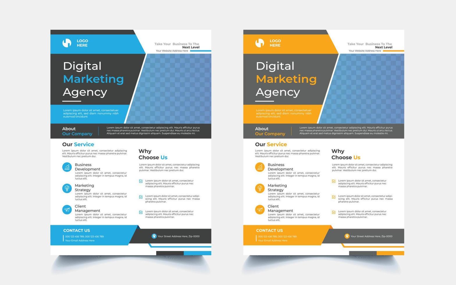 modern digitaal afzet agentschap folder sjabloon vector