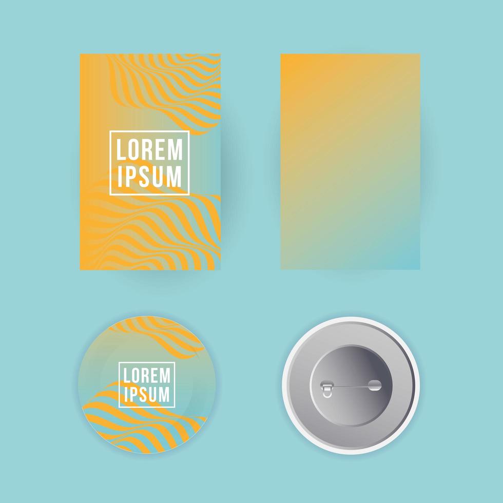 a4 posters en pins mockup vector