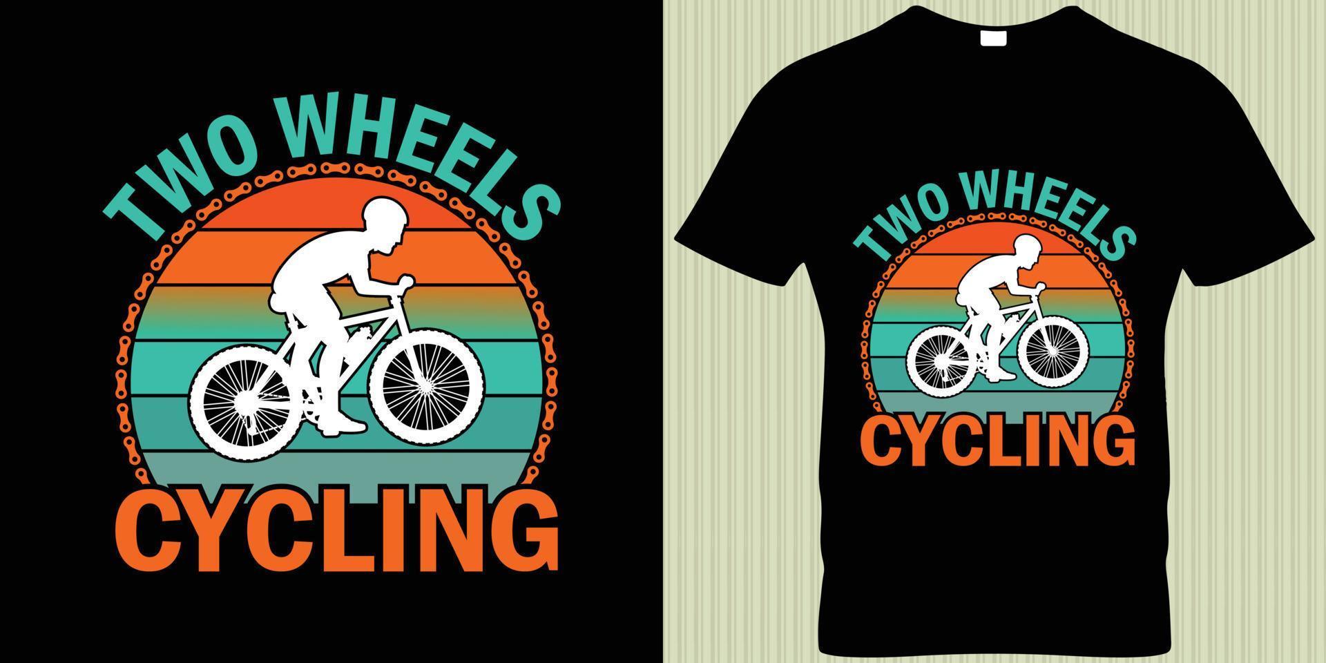 fiets vector kunst t-shirt ontwerp.