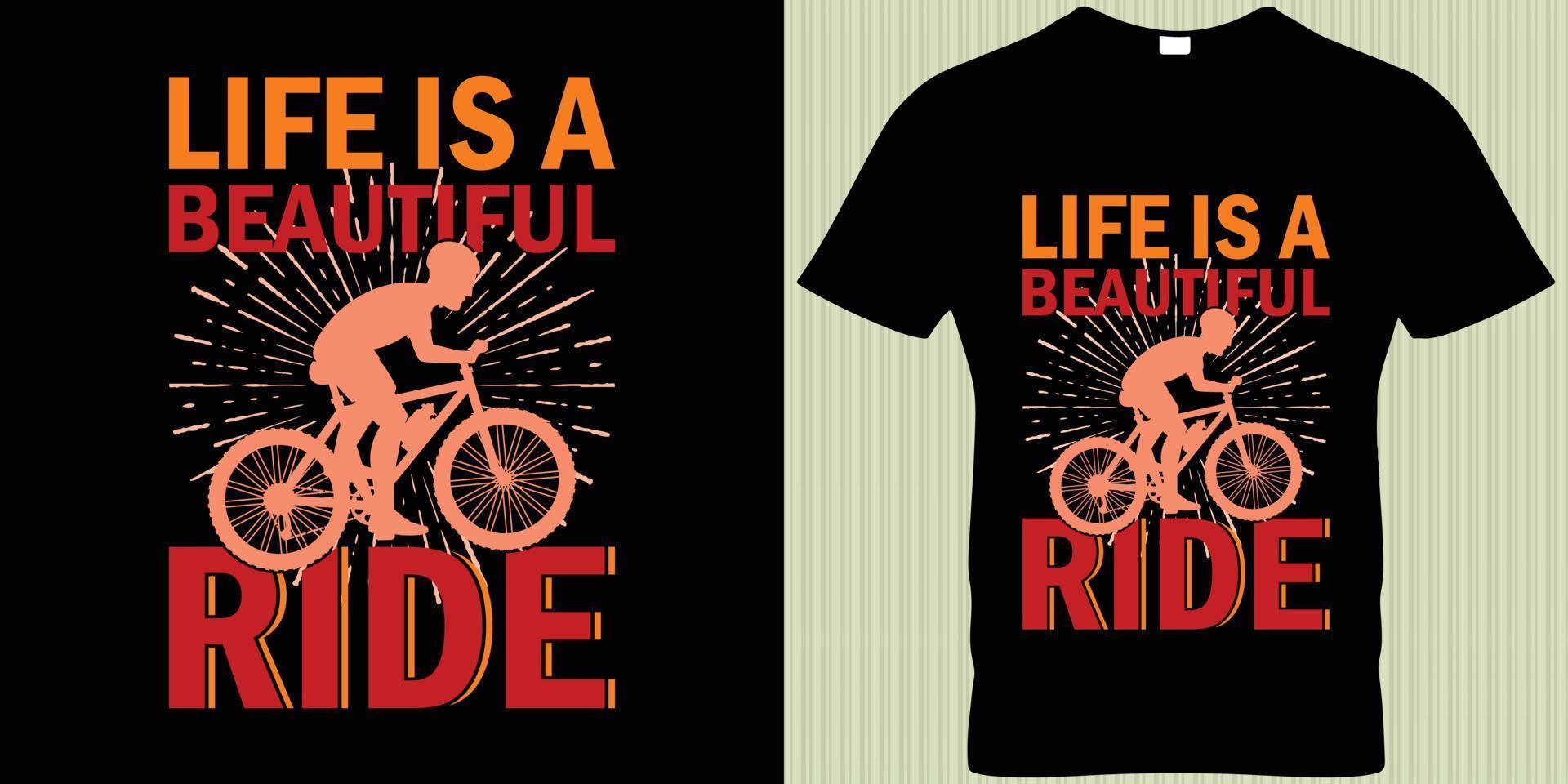 fiets vector kunst t-shirt ontwerp.