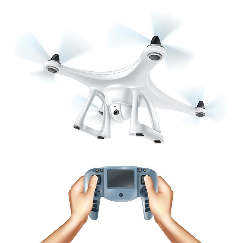 realistische drone-afstandsbediening vector