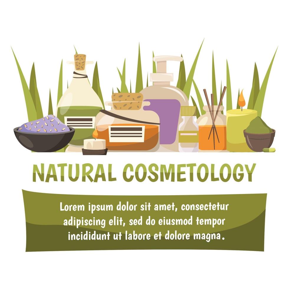 natuurlijke cosmetologische samenstelling vector