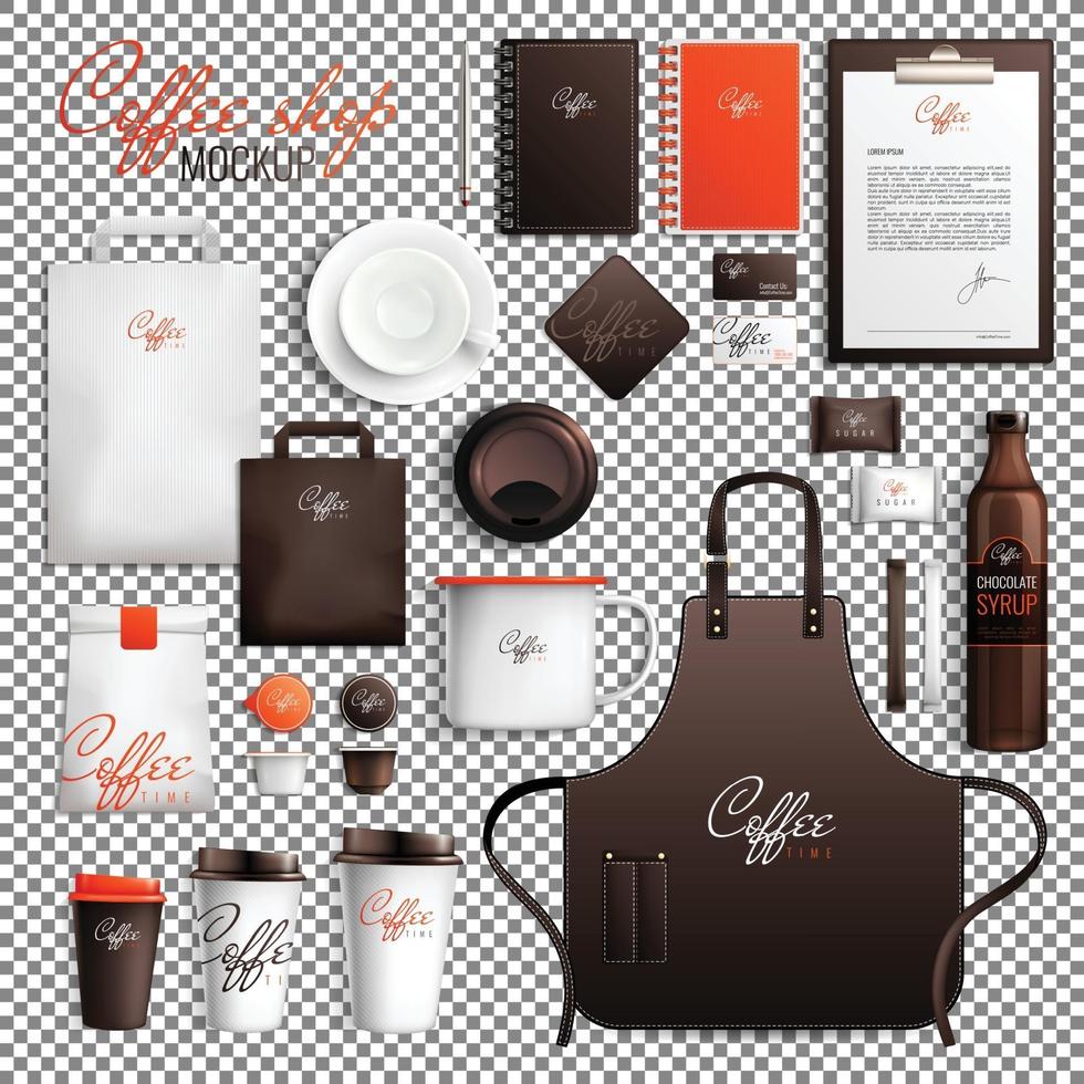 mockup coffeeshop ontwerp vector