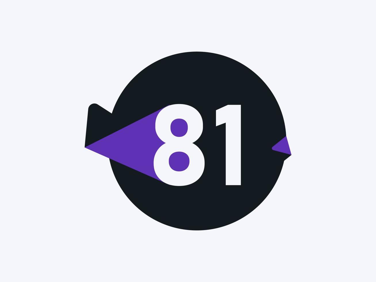81 aantal logo icoon ontwerp vector afbeelding. aantal logo icoon ontwerp vector beeld