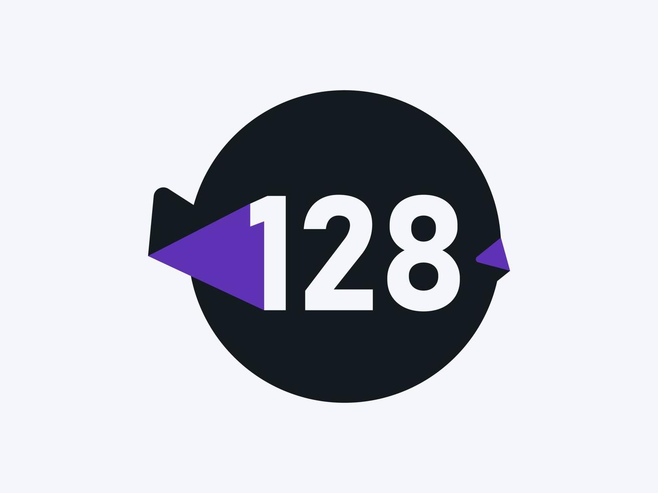 128 aantal logo icoon ontwerp vector afbeelding. aantal logo icoon ontwerp vector beeld