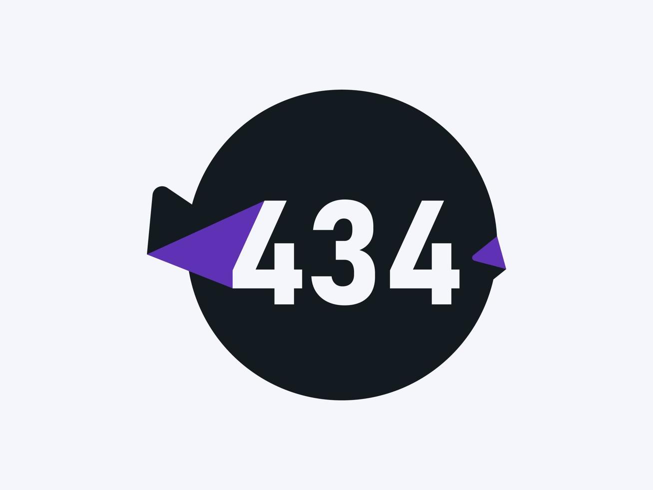 434 aantal logo icoon ontwerp vector afbeelding. aantal logo icoon ontwerp vector beeld