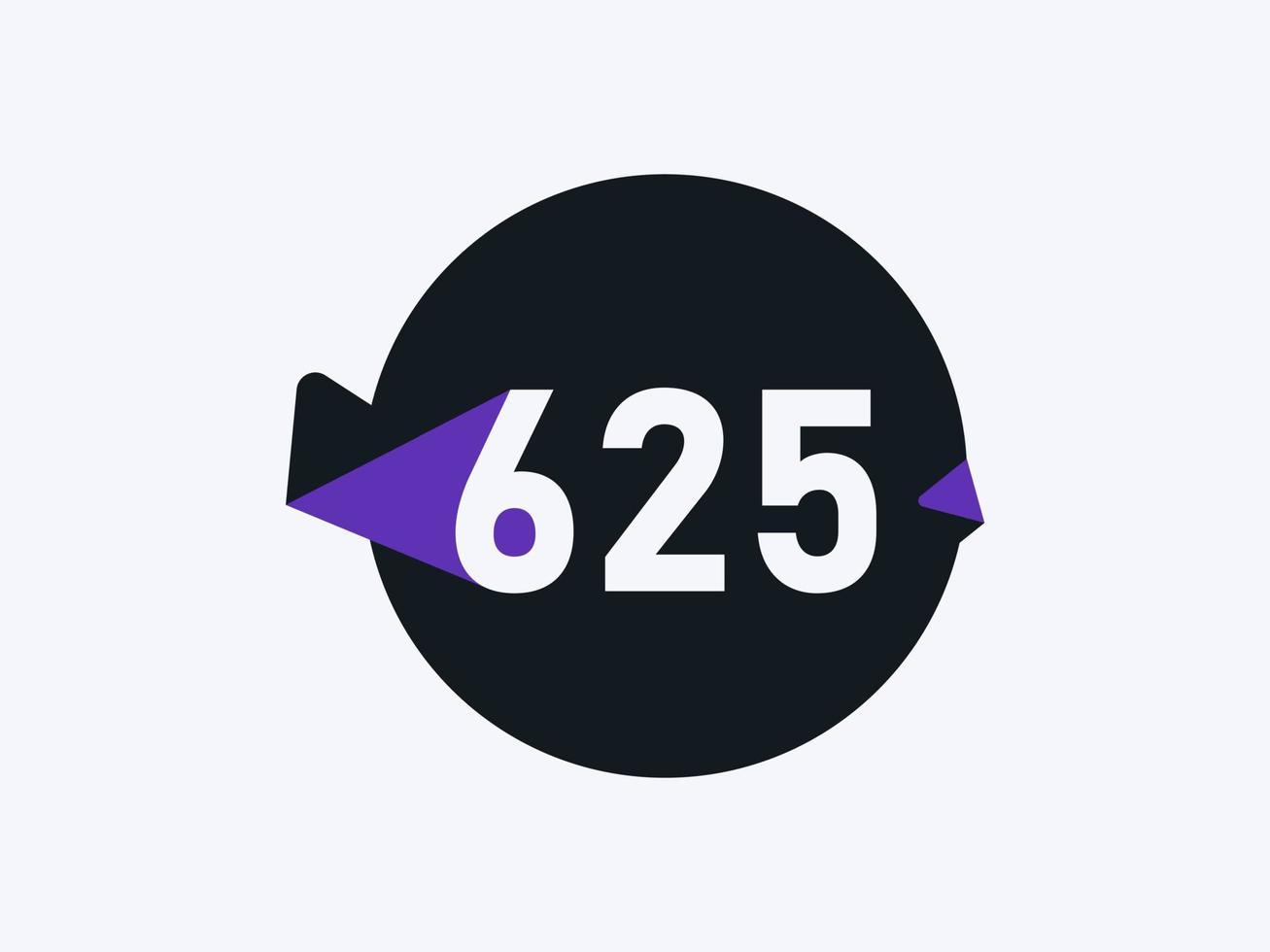625 aantal logo icoon ontwerp vector afbeelding. aantal logo icoon ontwerp vector beeld