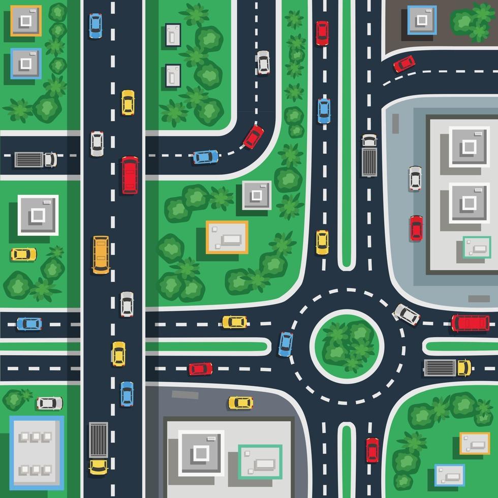 verkeer stad boven illustratie vector