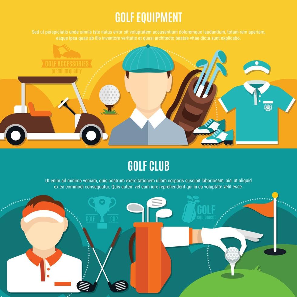 golf banner set vector