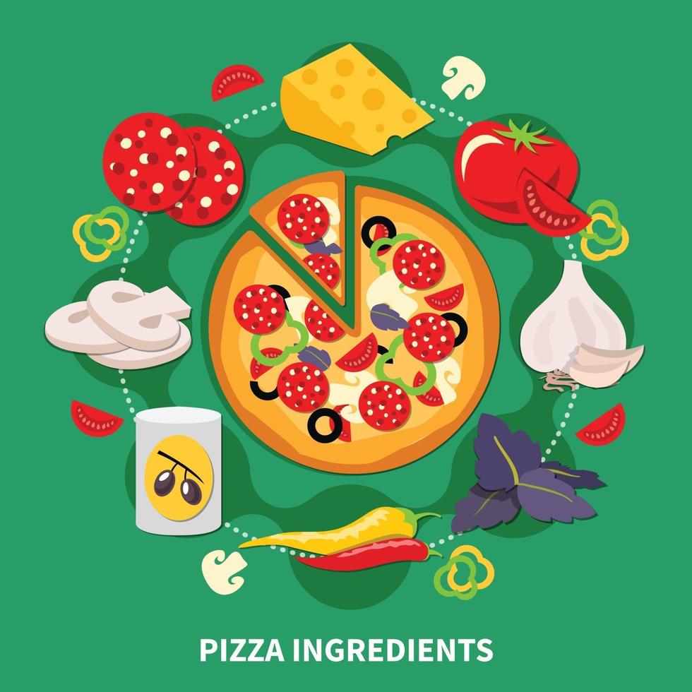 pizza vectorillustratie vector