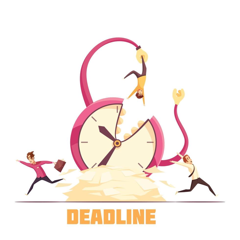 deadline vectorillustratie vector