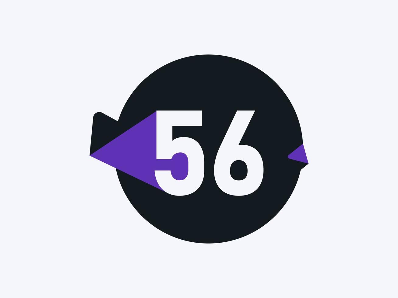 56 aantal logo icoon ontwerp vector afbeelding. aantal logo icoon ontwerp vector beeld