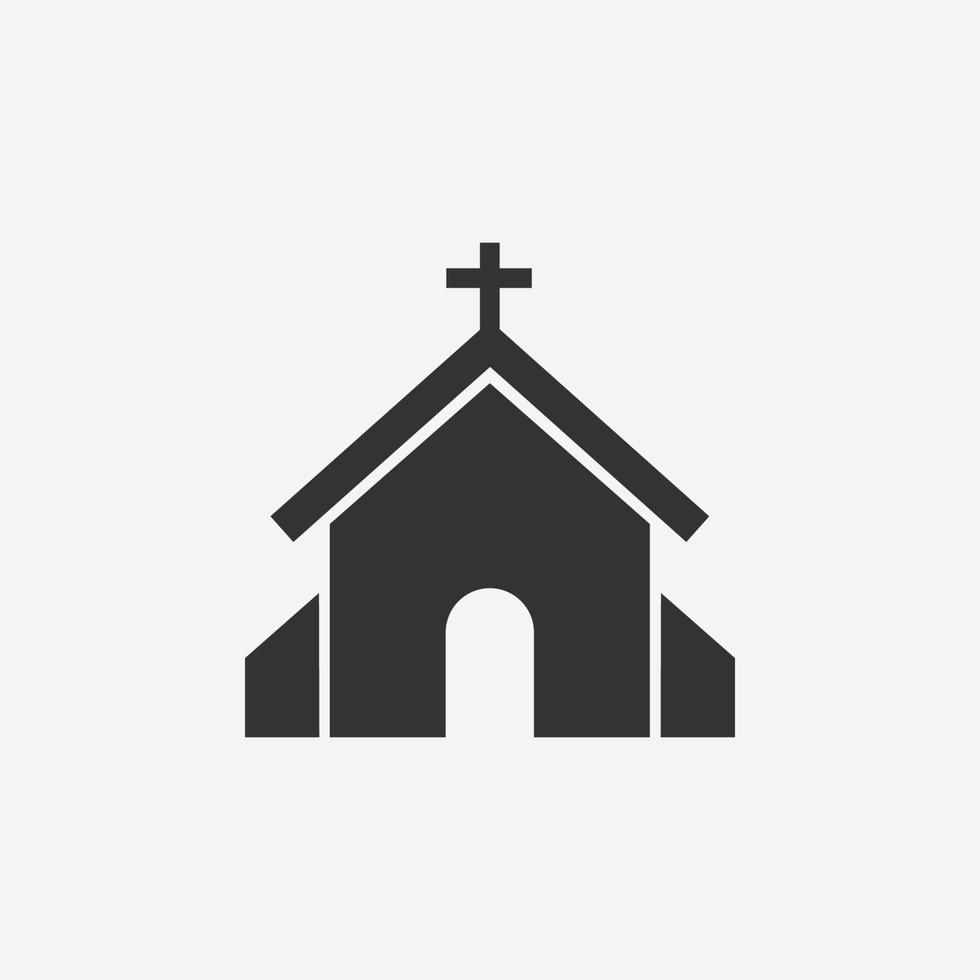 vectorillustratie van kerk pictogram vector