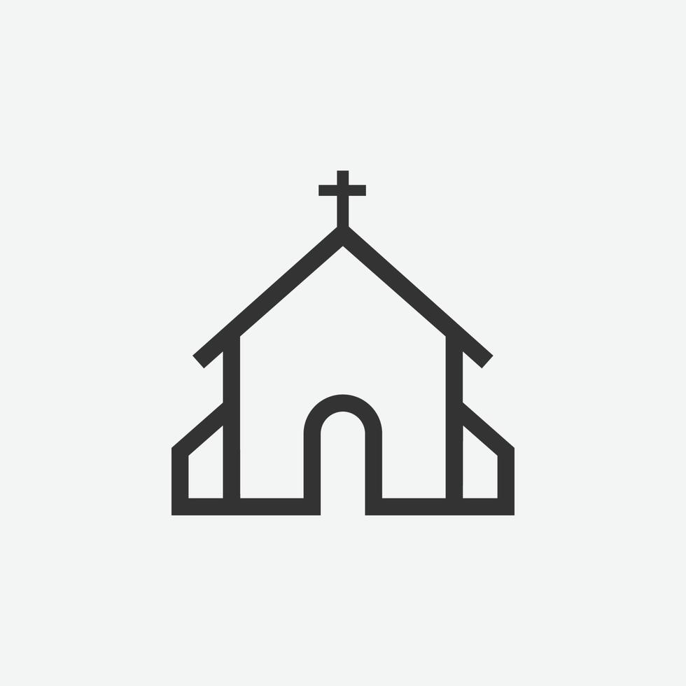 vectorillustratie van kerk pictogram vector