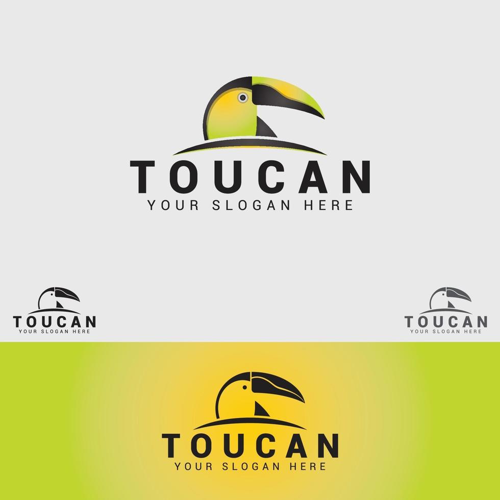 toekan vogel logo ontwerpsjabloon vector