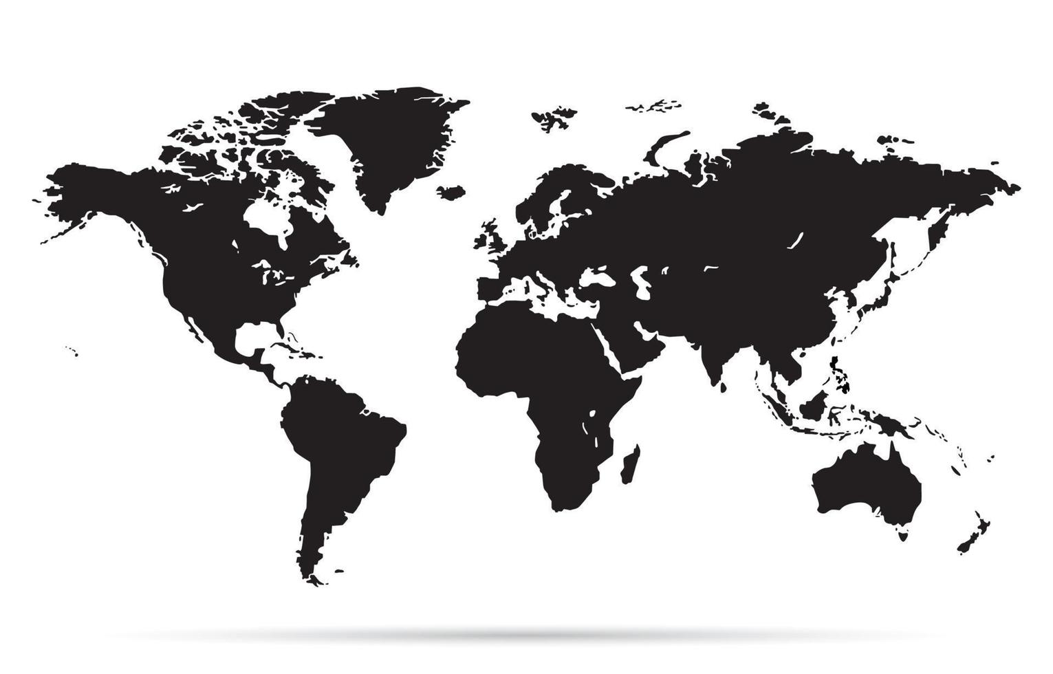 zwart en wit wereld kaart vector