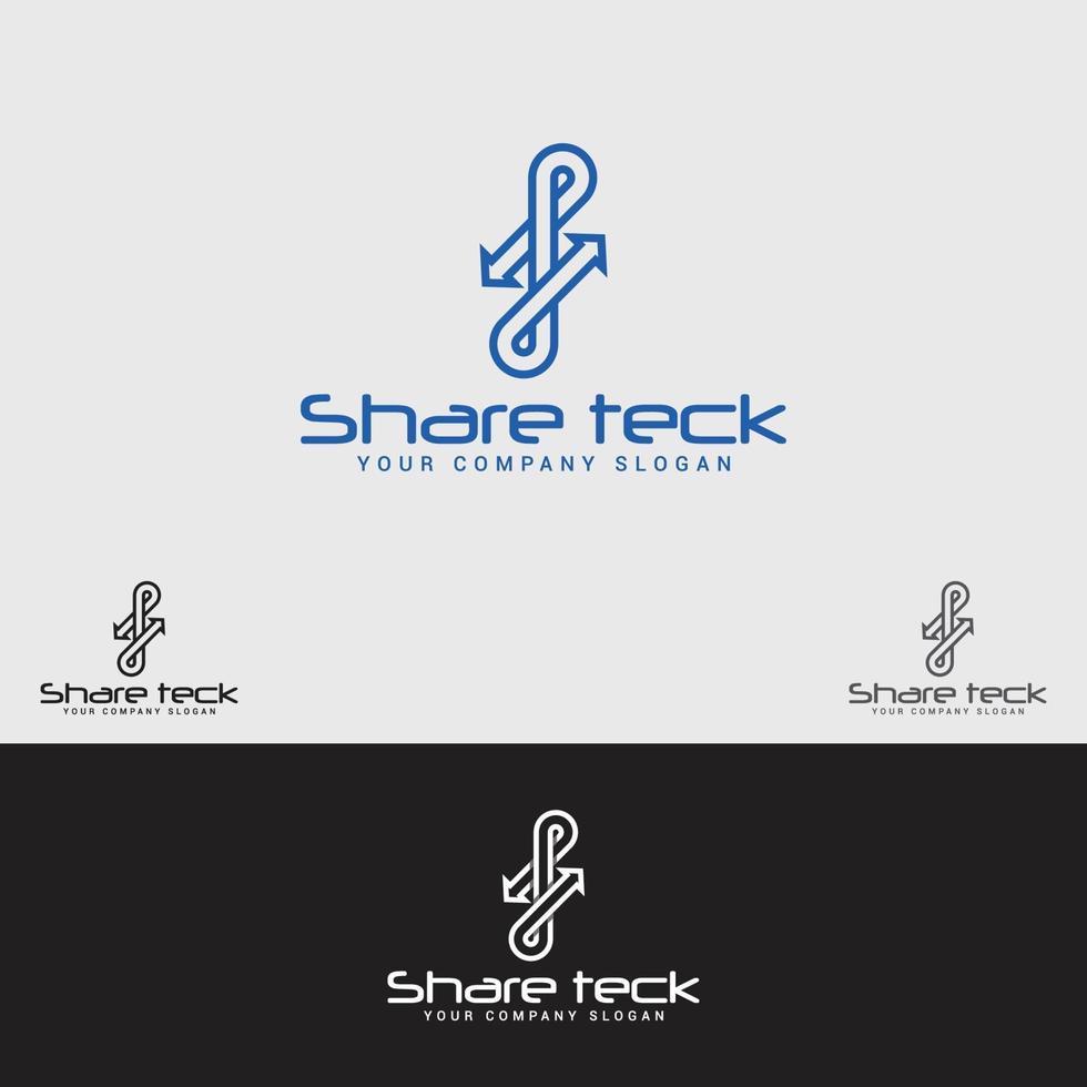 deel tech logo ontwerpsjabloon vector