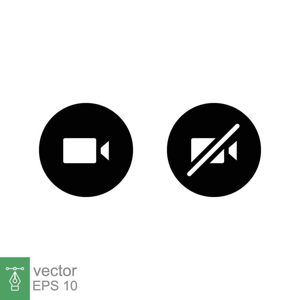 video camera glyph icoon. gemakkelijk solide stijl voor video conferentie, webinar en video chatten. vector illustratie geïsoleerd Aan wit achtergrond. eps 10.