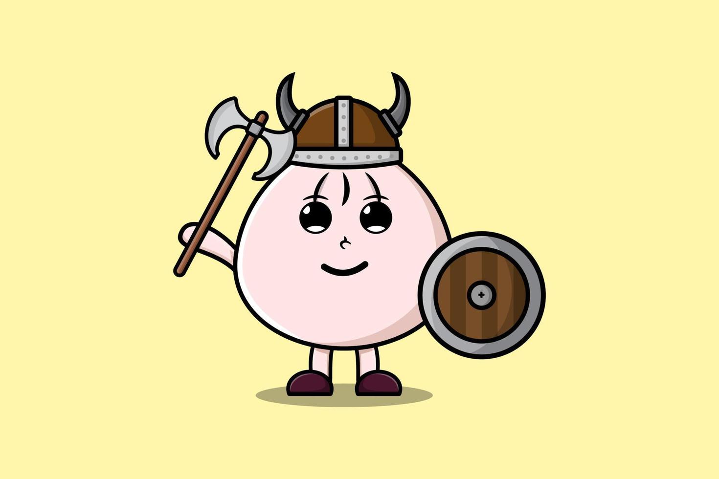 schattig tekenfilm karakter afm som viking piraat vector